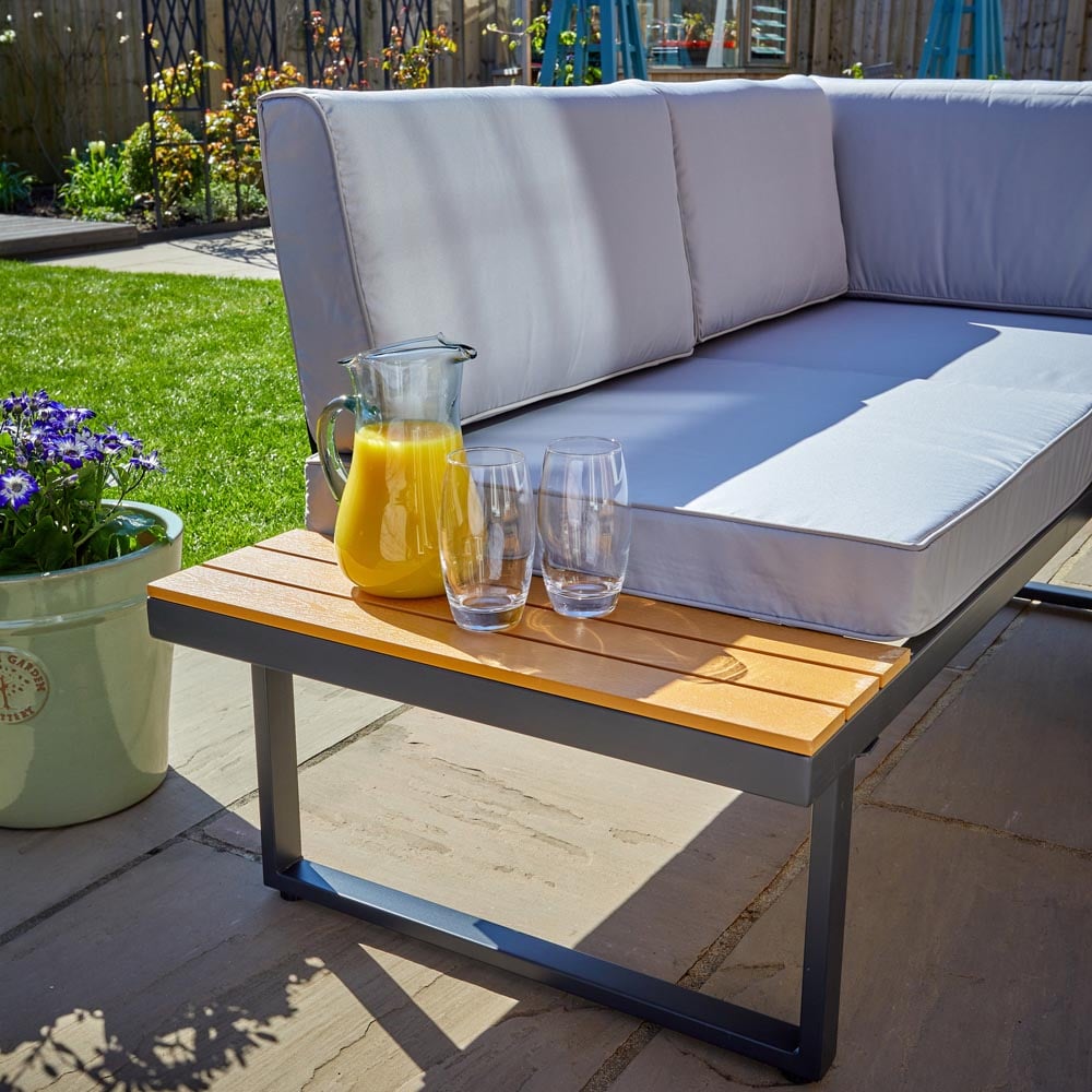 Home Source Ember 4 Seater L-Shape Outdoor Garden Patio Sofa Set Image 3