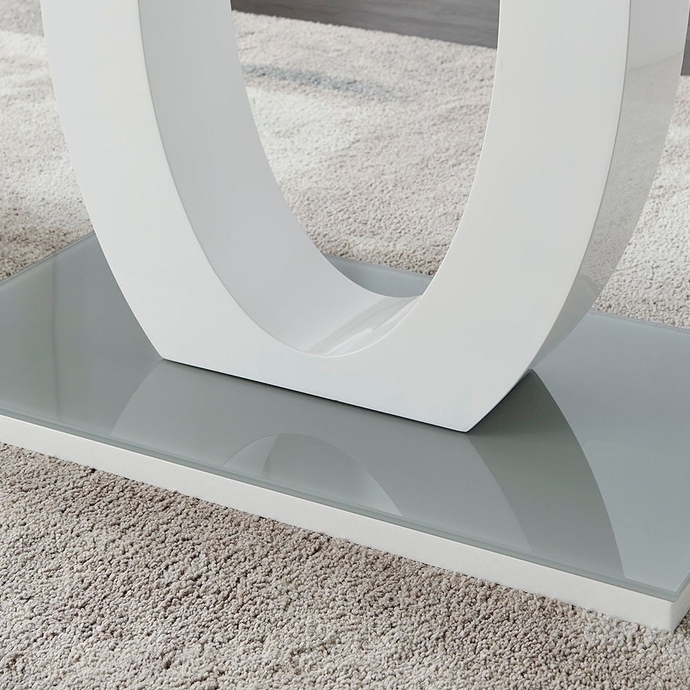 Furniturebox Lucia Cesano 6 Seater Dining Set Grey Gloss Grey and Chrome Image 7