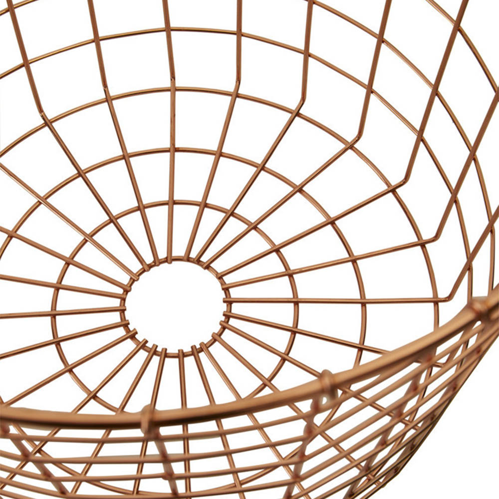 Premier Housewares Vertex Copper Finish Round Wire Basket Image 4