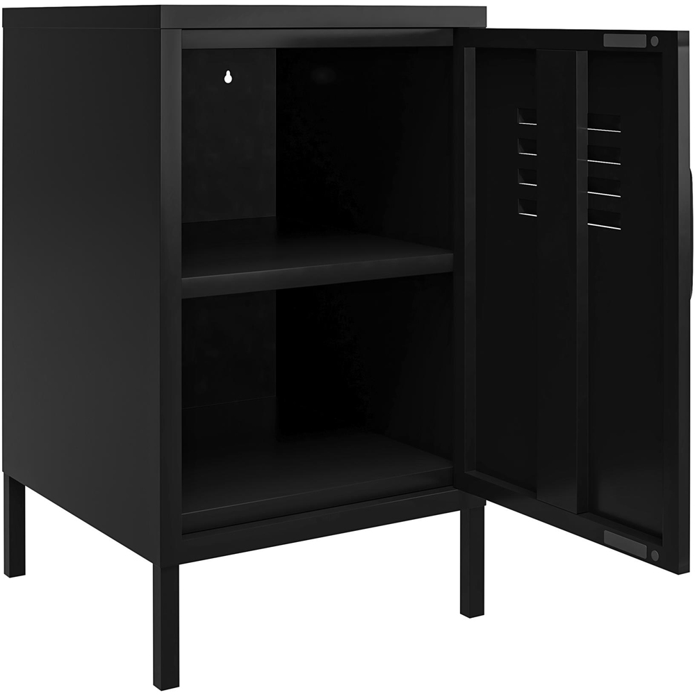 Dorel Mission District Black Metal Locker End Table Image 4