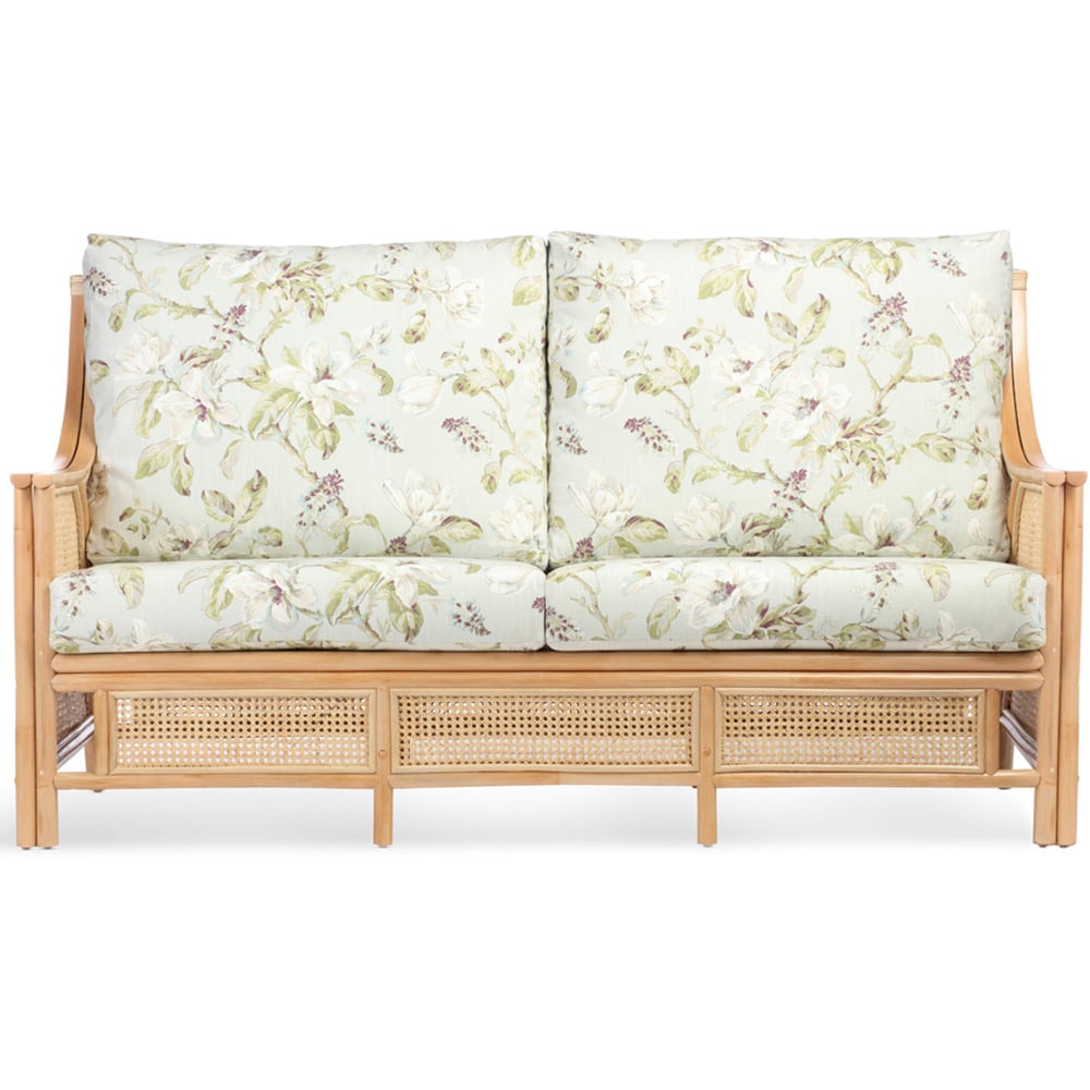 Desser Chester 5 Seater Natural Rattan Floral Fabric Sofa Set Image 3
