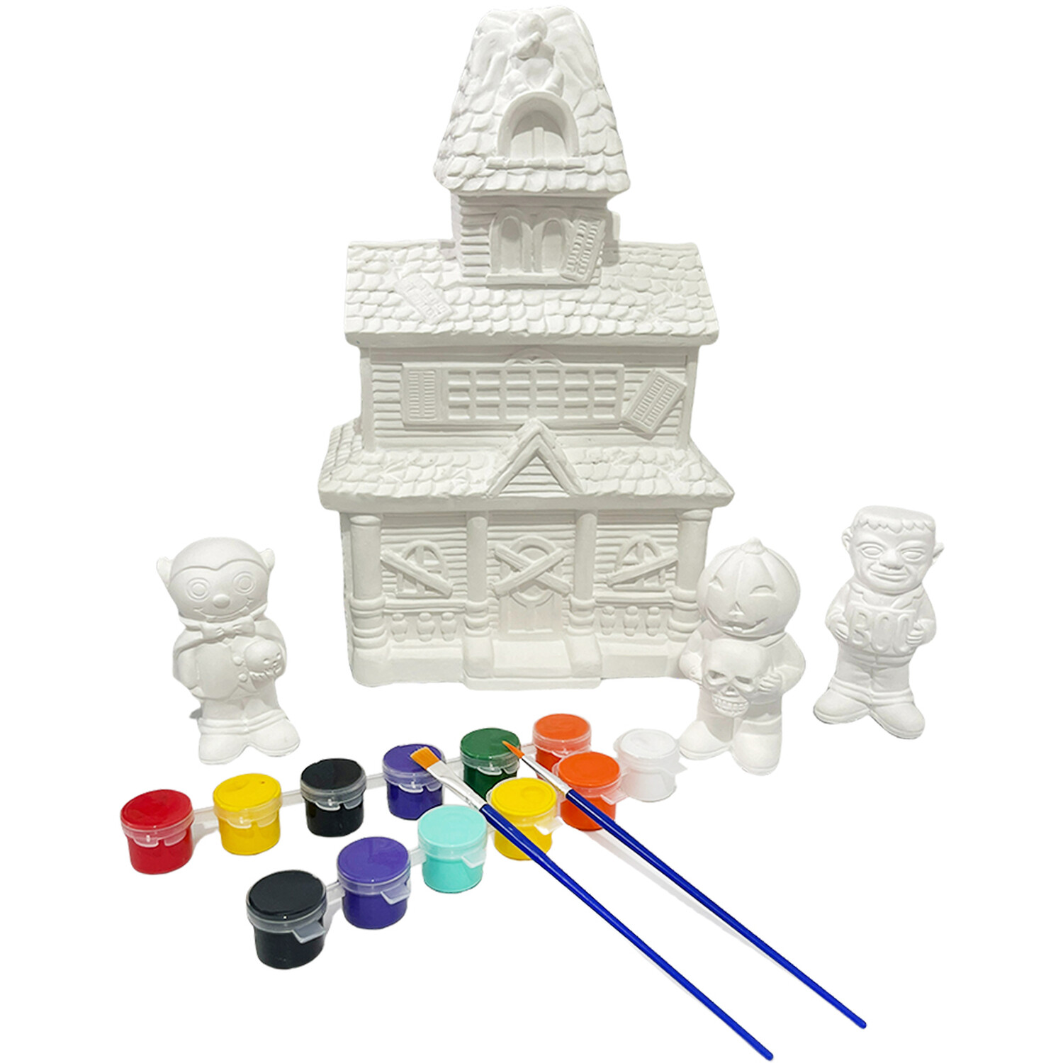 Giant Ceramic Halloween Castle Set White Image 3