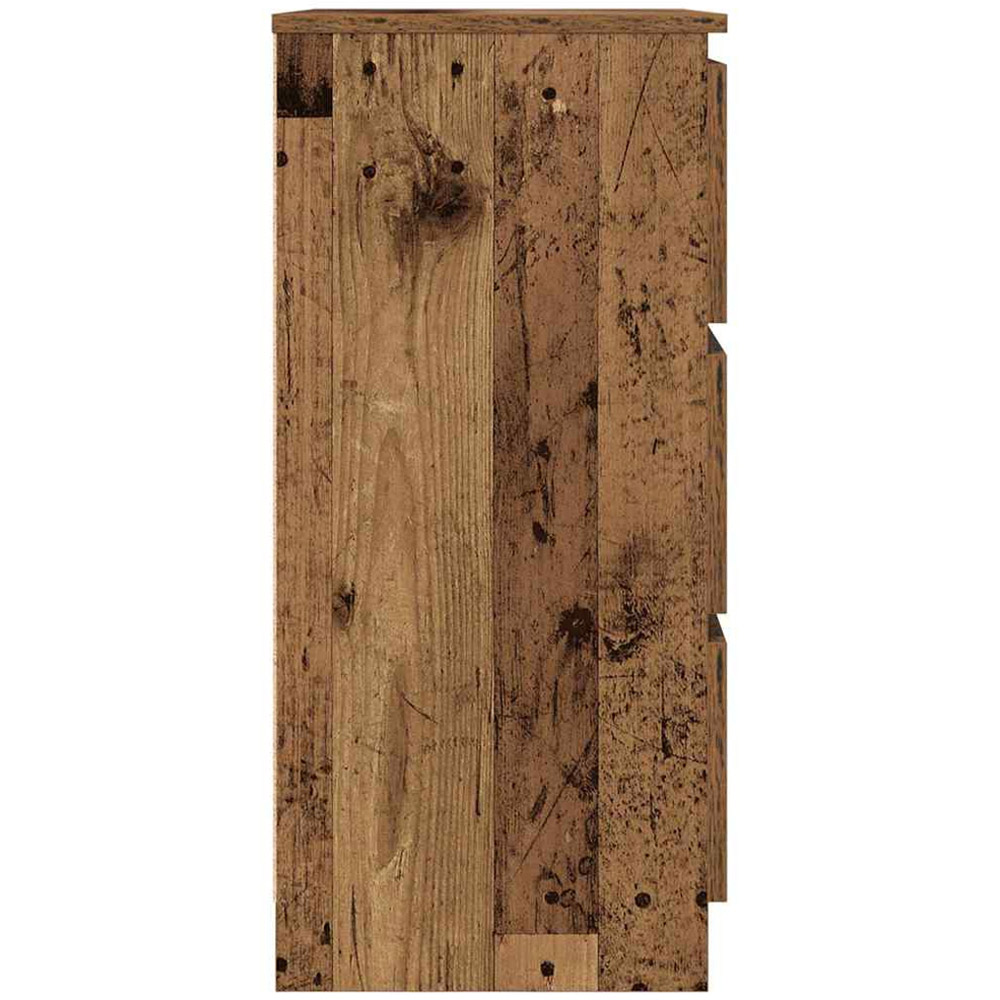 vidaXL 3 Drawer Old Wood Small Sideboard Image 7