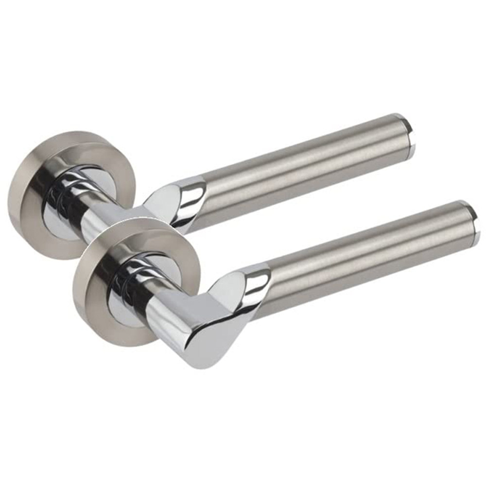 Golden Grace Titan Satin Nickel Polished Chrome Bathroom Handle 64mm Image 2