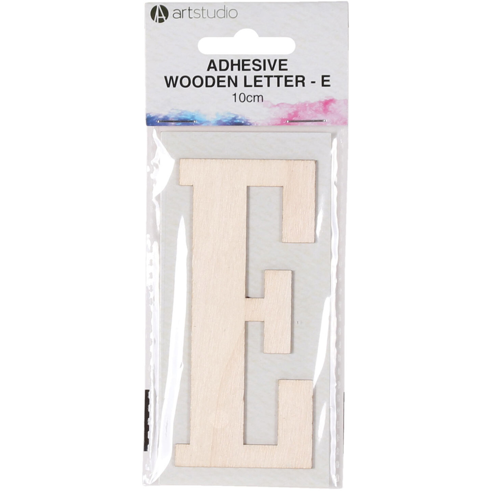 Art Studio Adhesive Wooden Letter - E Image