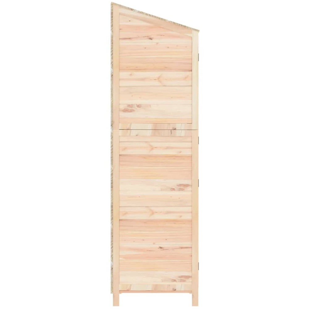 vidaXL 3.3 x 1.7ft Light Brown Wooden Pent Garden Shed Image 3