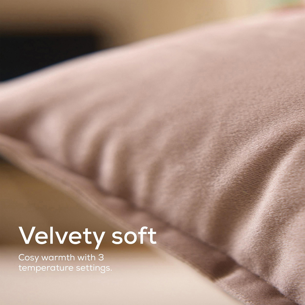 Beurer HK77 Smokey Taupe Velvet Cordless Heated Cushion 38.4 x 38.4cm Image 4