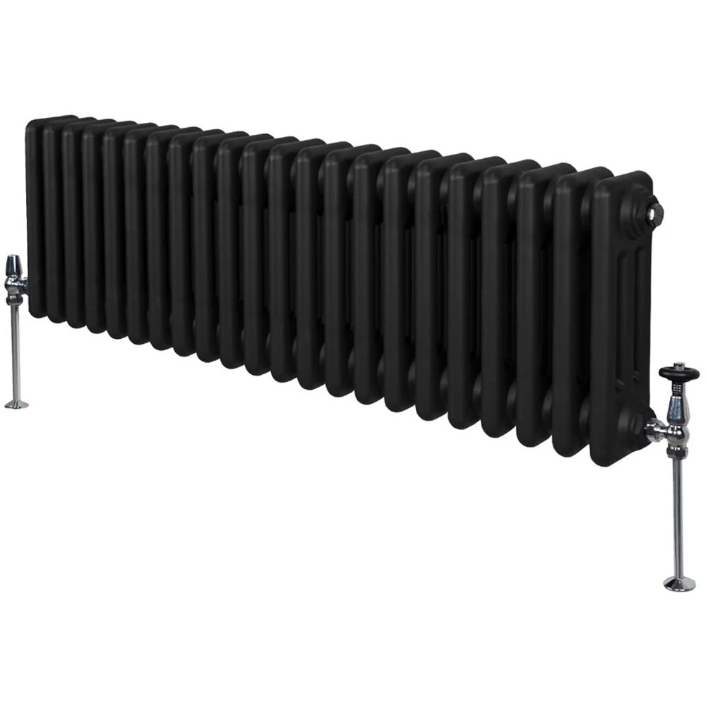 Monster Shop 3057 BTU Black Traditional 3 Column Radiator 300 x 1012mm Image 3
