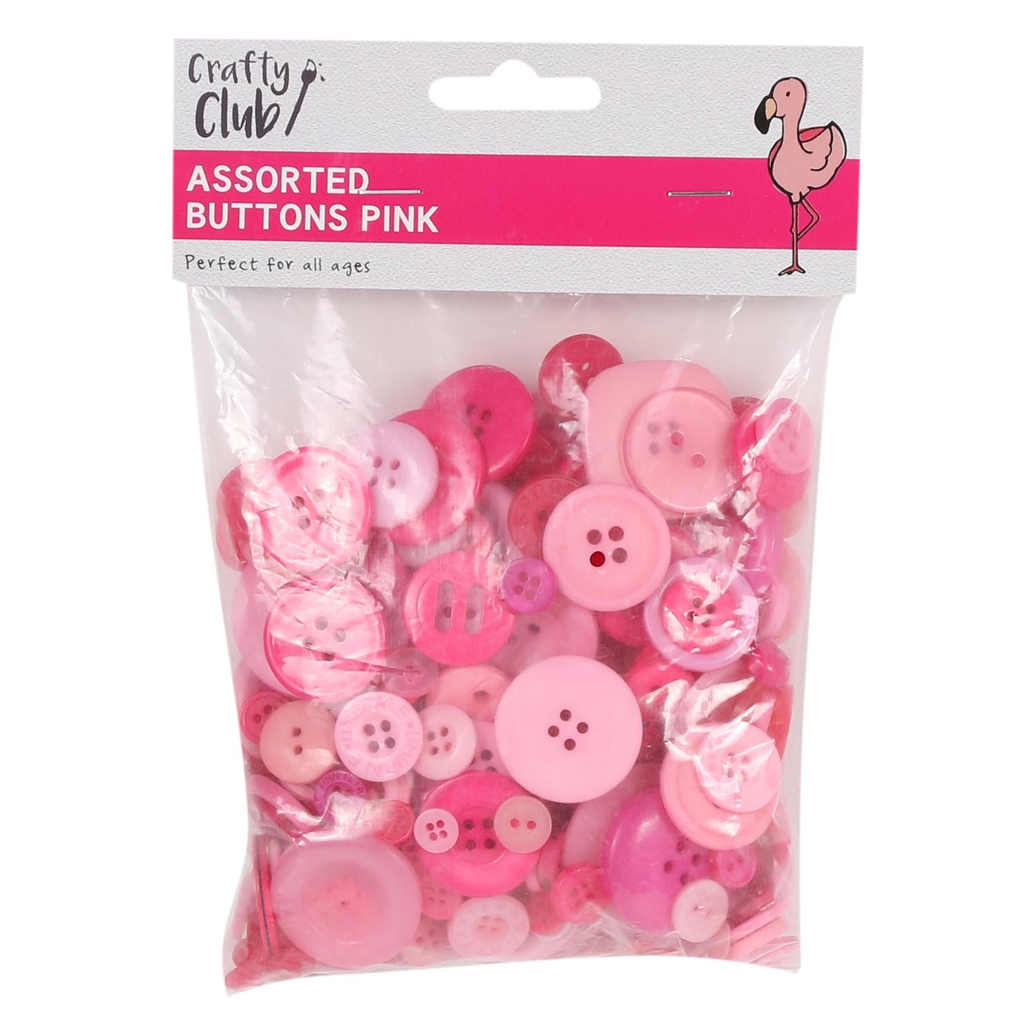 Crafty Club Assorted Buttons - Pink Image