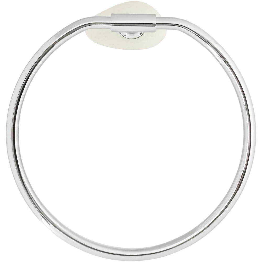 Pebble Towel Ring Chrome Image 2