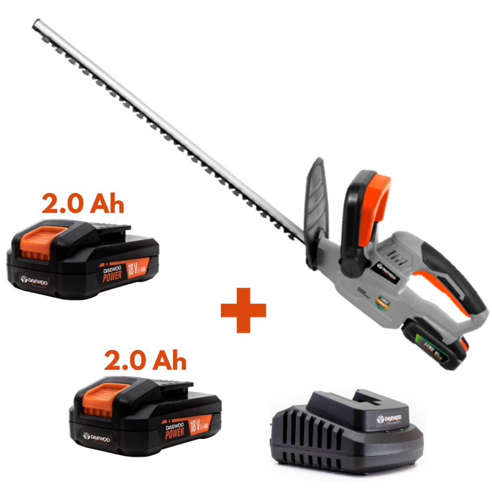 Daewoo U-Force 18V Cordless Hedge Trimmer with 2 x 2.0Ah Battery Charger Image 5