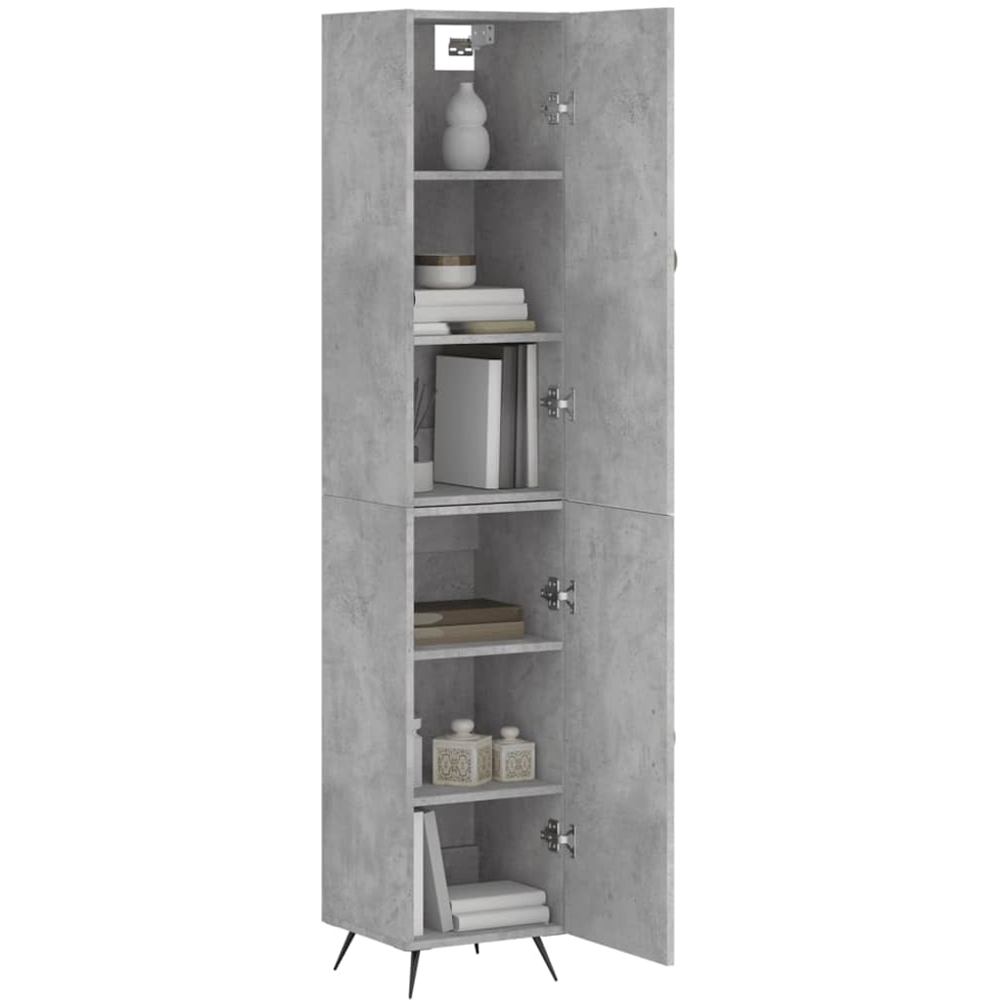 vidaXL 2 Door Concrete Grey Highboard Image 3