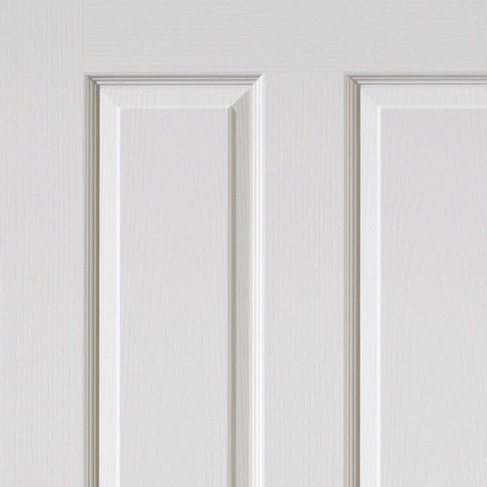 JB Kind Classic Canterbury Grained White Moulded Primed Internal Door 204 x 826mm Image 3