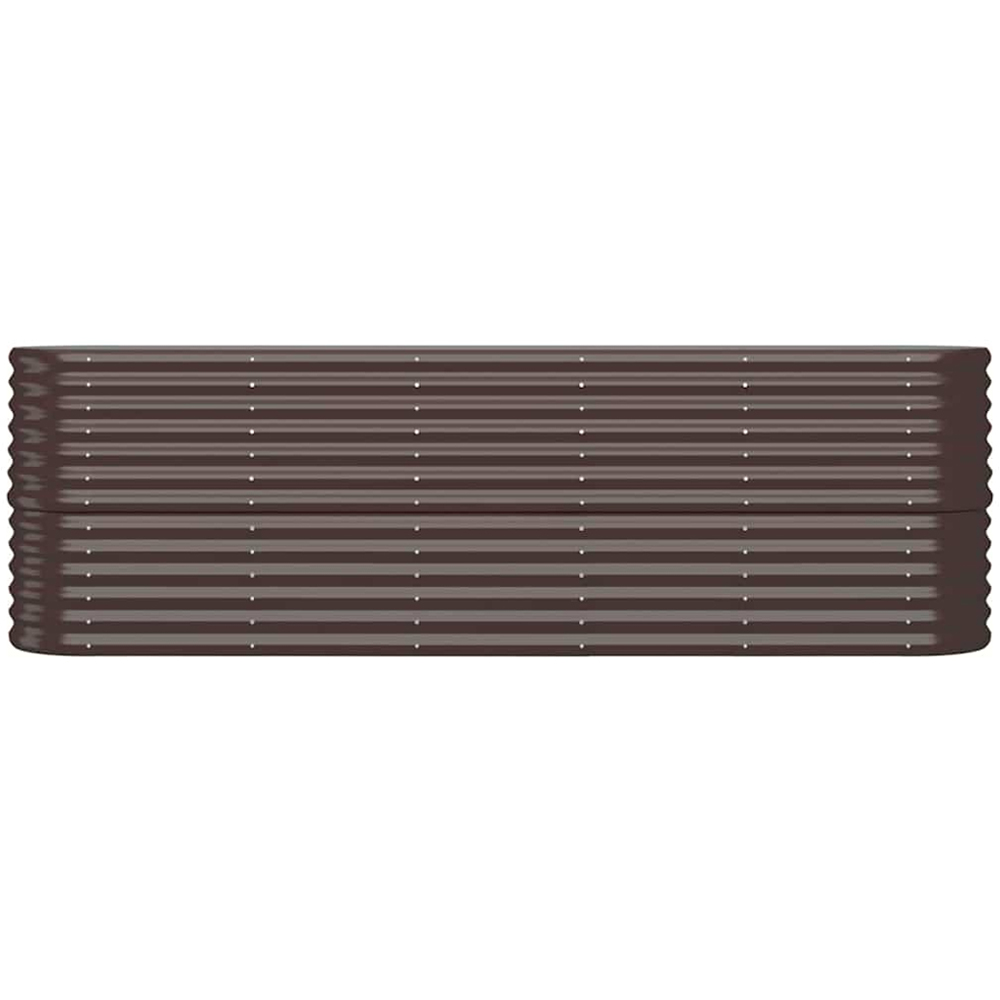 vidaXL Brown Galvanised Steel Raised Garden Bed 68 x 224 x 40cm Image 2