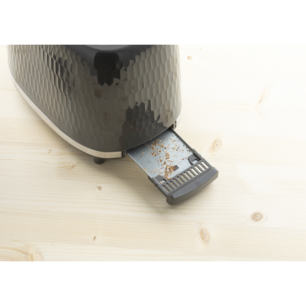 Daewoo Honeycomb Grey 2 Slice Toaster Image 3