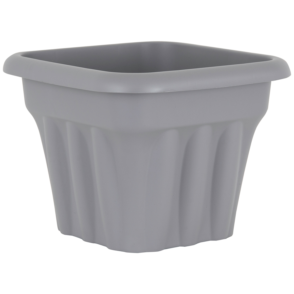 Wham Vista Upcycle Grey Recycled Plastic Square Planter 33cm 4 Pack Image 4