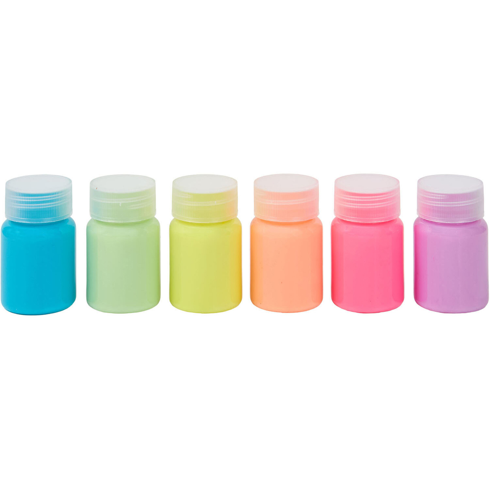 Pack of 6 Glow In The Dark Paints Image 6