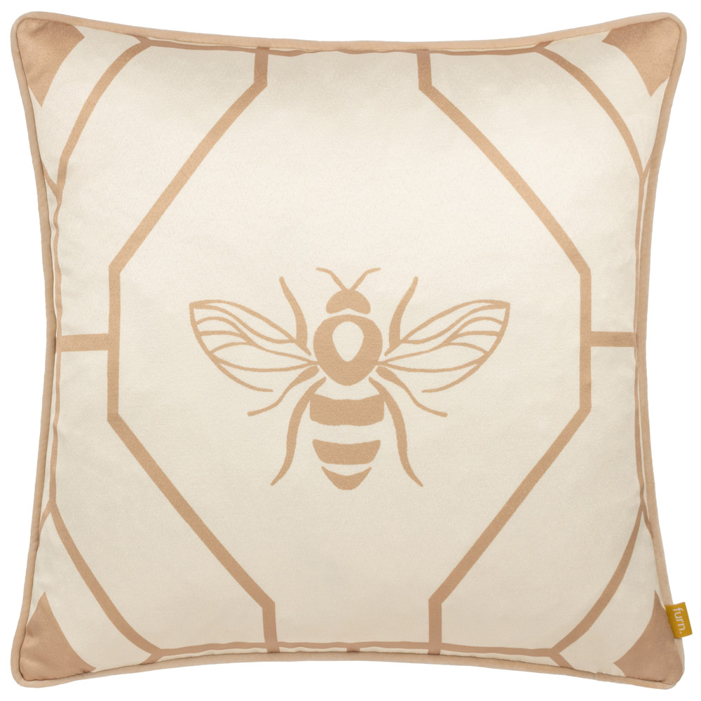furn. Bee Deco Champagne Geometric Cushion Image 1