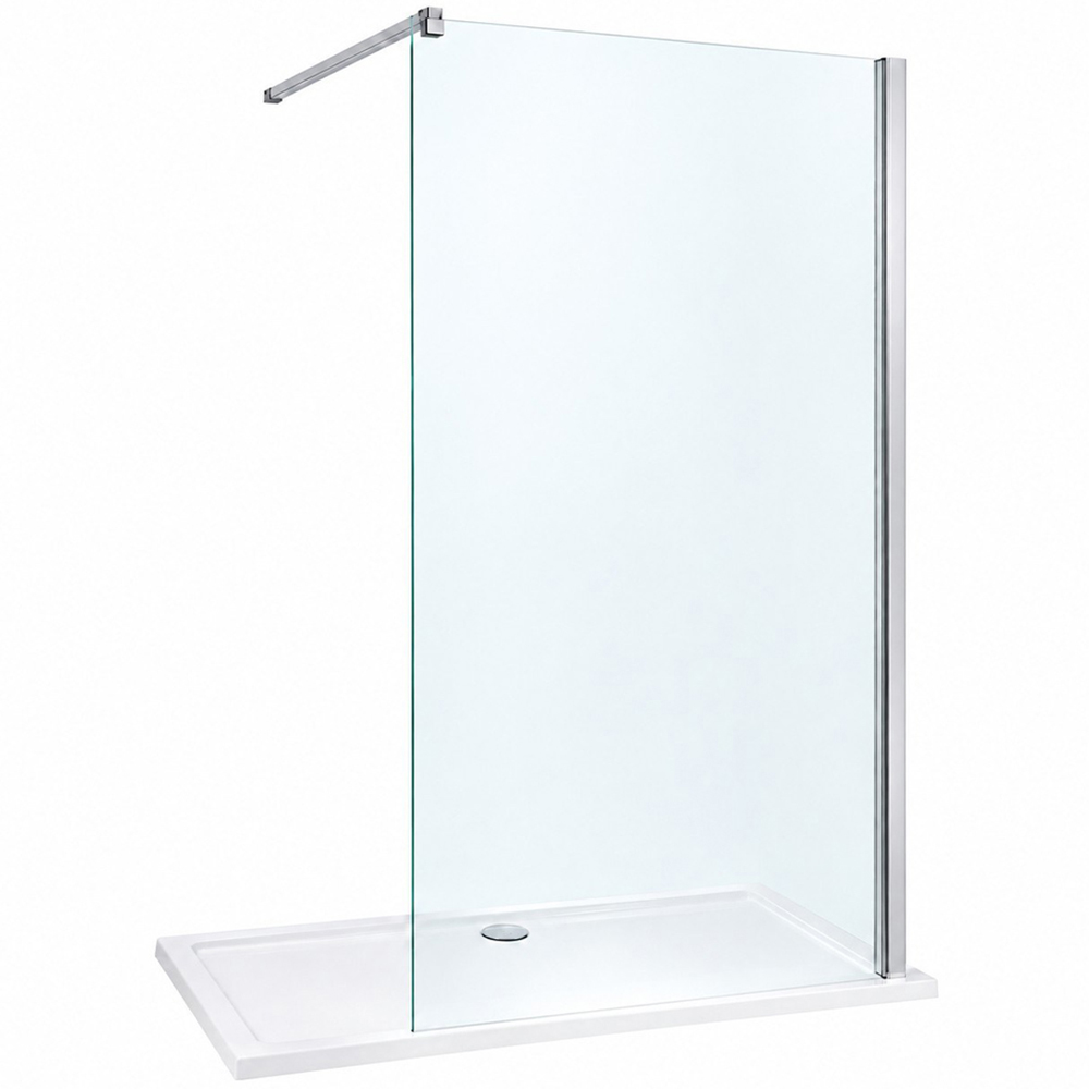 Stech Homes Walk-in Shower Screen with Shower Tray 1000 x 1900mm Image 1