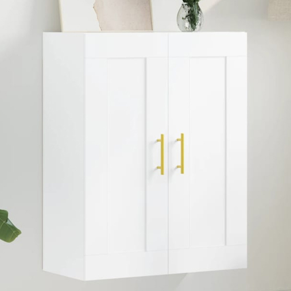 vidaXL 2 Door White Wall Mounted Cabinet Image 1