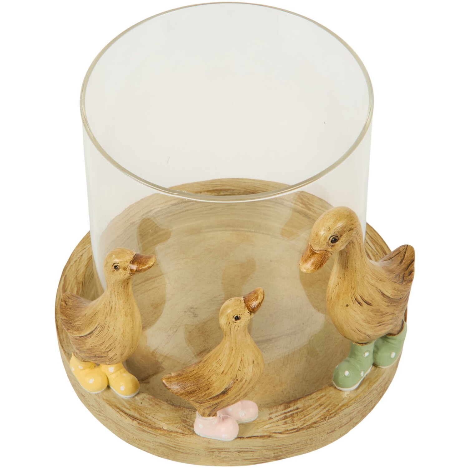 Duck In Wellingtons Hurricane Candle Holder Image 4