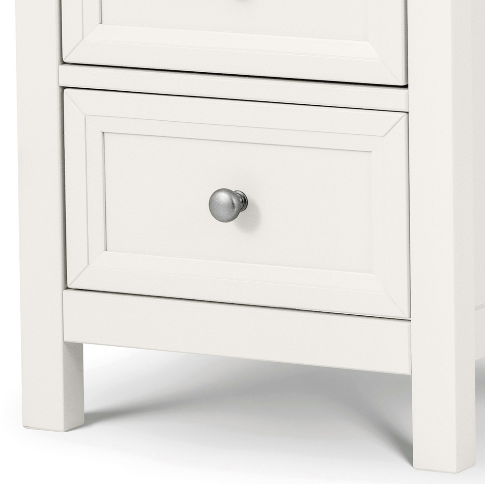 Julian Bowen Maine 5 Drawer Surf White Tall Chest of Drawers Image 3