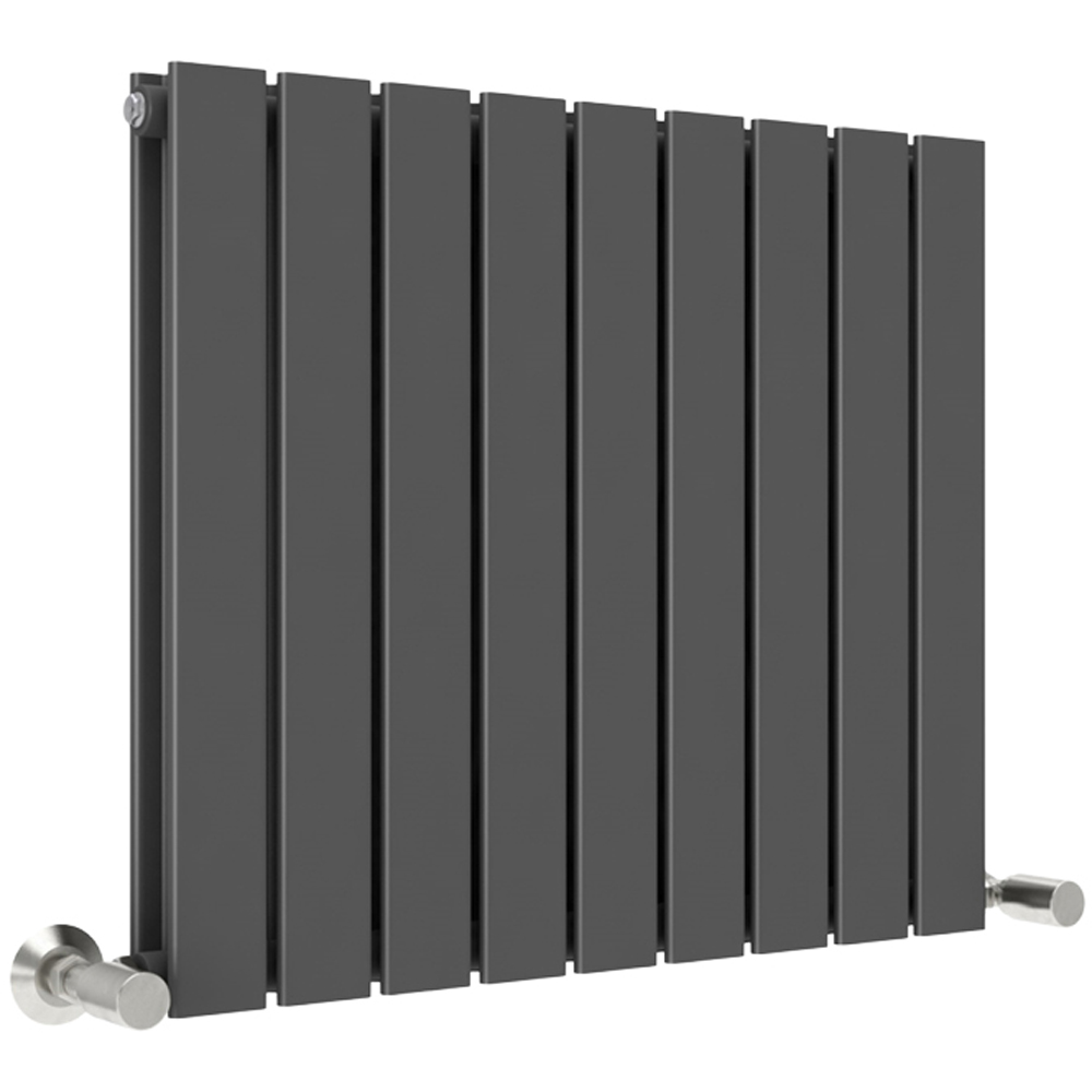 Anthracite 4151 BTU Double Flat Panel Vertical Column Radiator 600 x 612mm Image 1