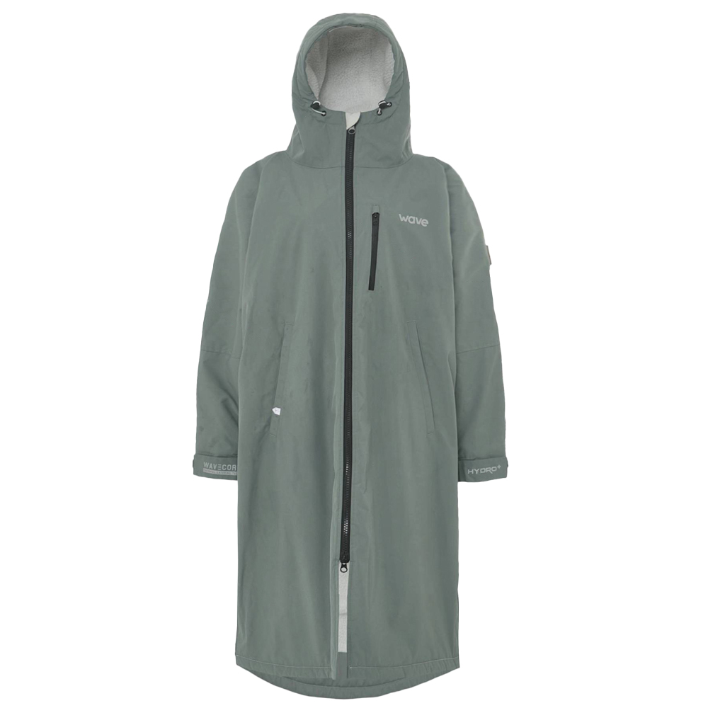 Wave Waterproof Sage Green Fleece Lined Changing Robe Large Image 1
