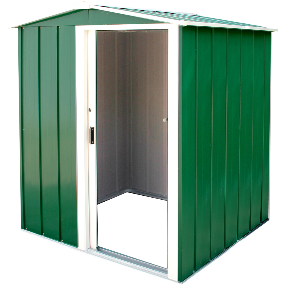 StoreMore Sapphire 5 x 4ft Green Apex Metal Shed Image 3