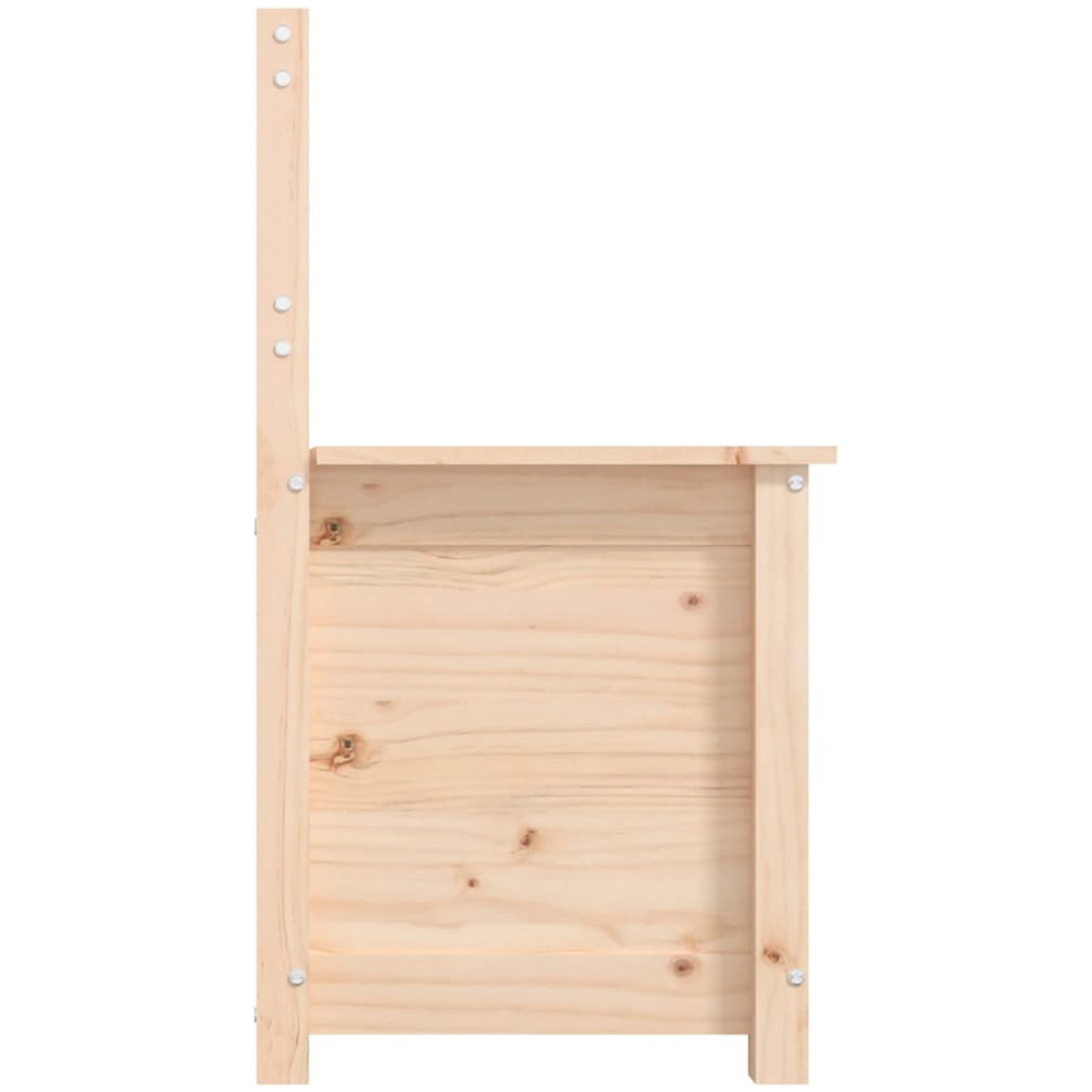 vidaXL Natural Solid Wood Pine Storage Bench 80 x 41 x 77cm Image 8