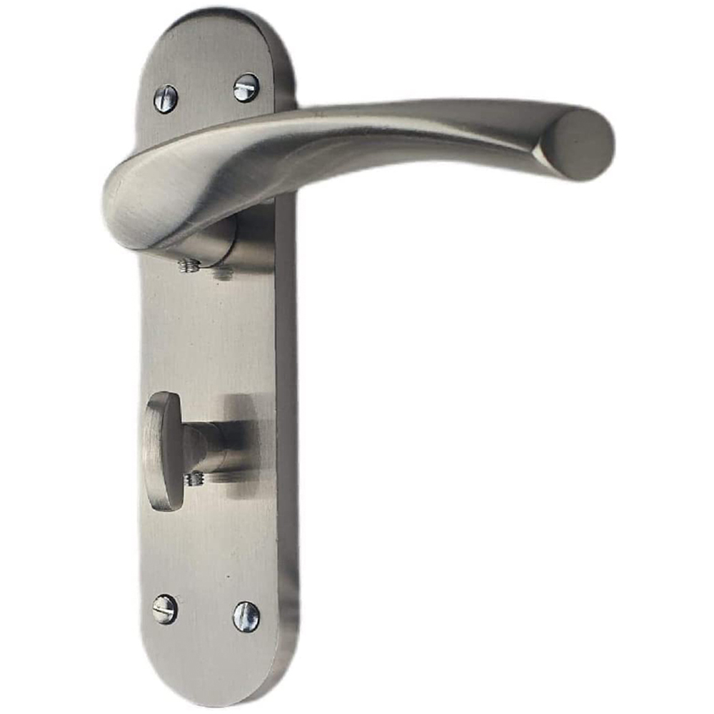 Golden Grace Satin Stainless Steel Astrid Bathroom Door Handle Set 182 x 45mm Image 2