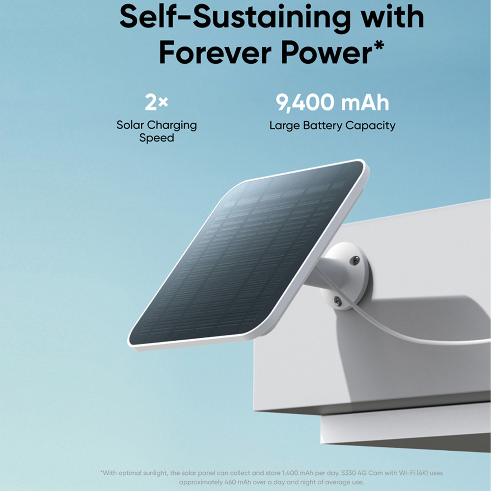 Eufy 4G LTE S330 Wireless CCTV Camera with Solar Pan Tilt Image 3