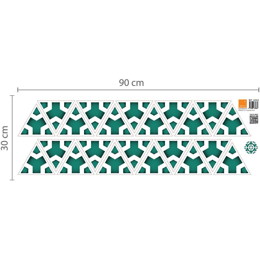 Walplus Green Triangle Pattern Geometry Wall Stickers Image 5