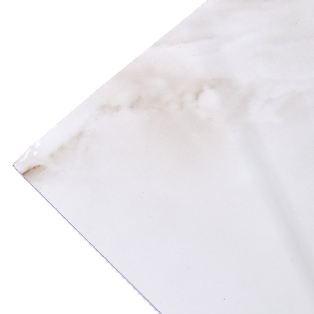 Living and Home 10 Piece White Wave Veins Marble PVC Peel and Stick Wall Sticker Image 5