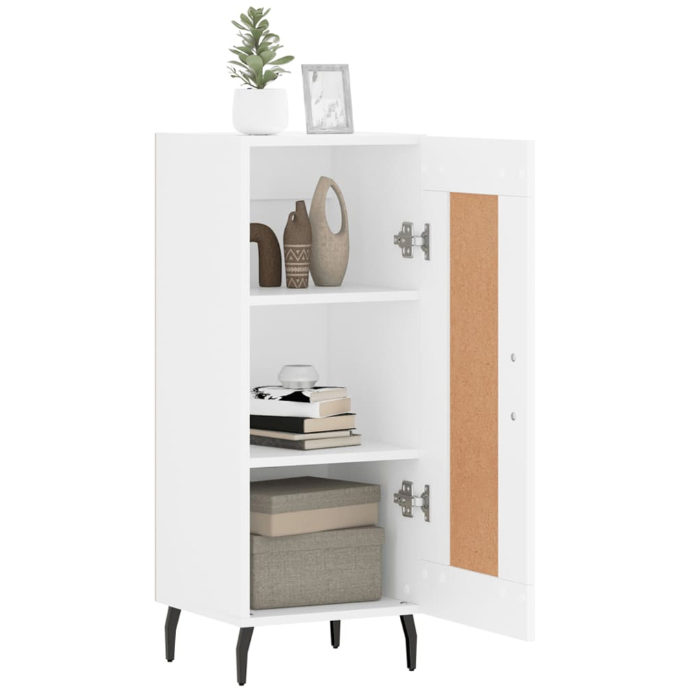 vidaXL Single Door White Sideboard Image 4