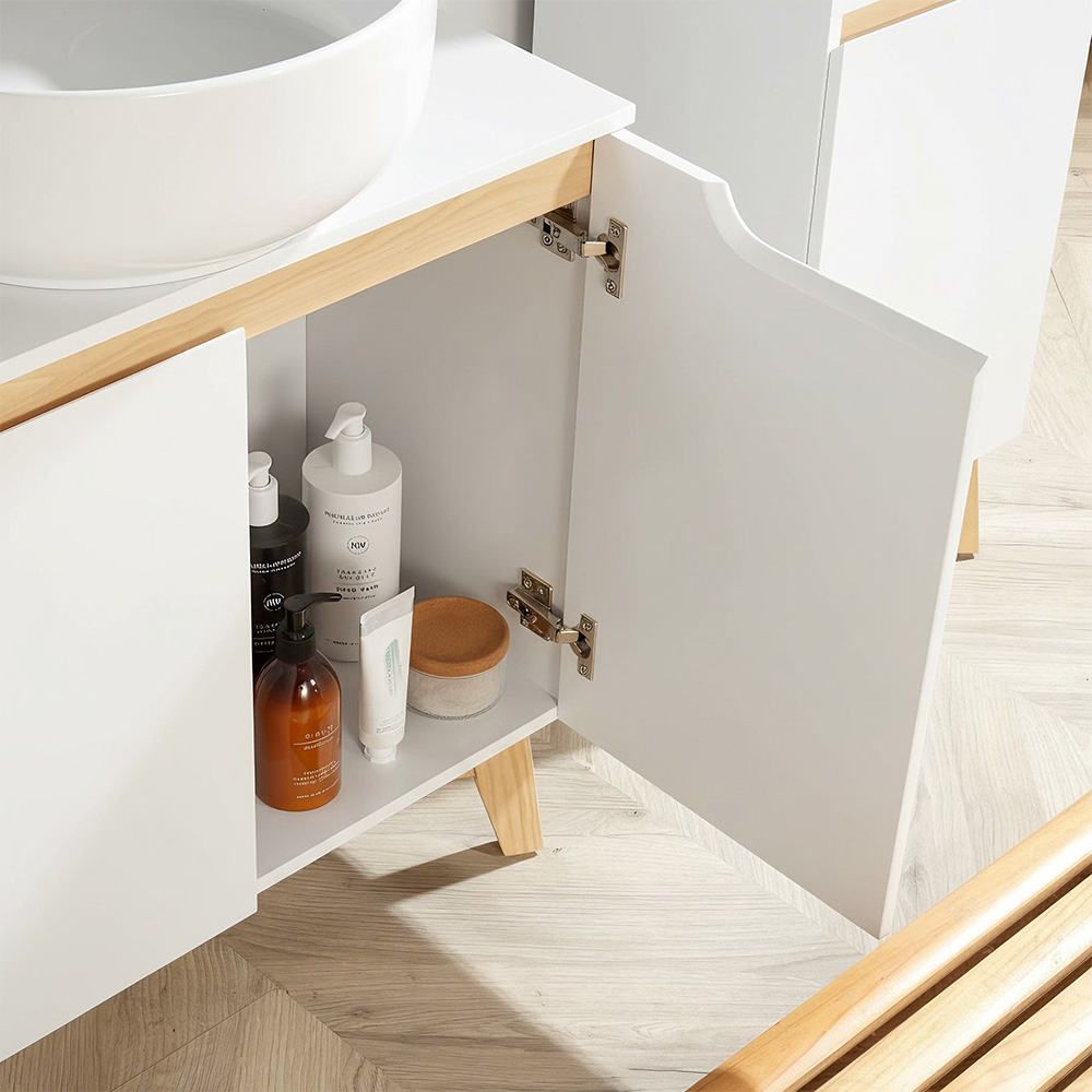 Home Source Florence 2 Door White Under Sink Cabinet Image 6