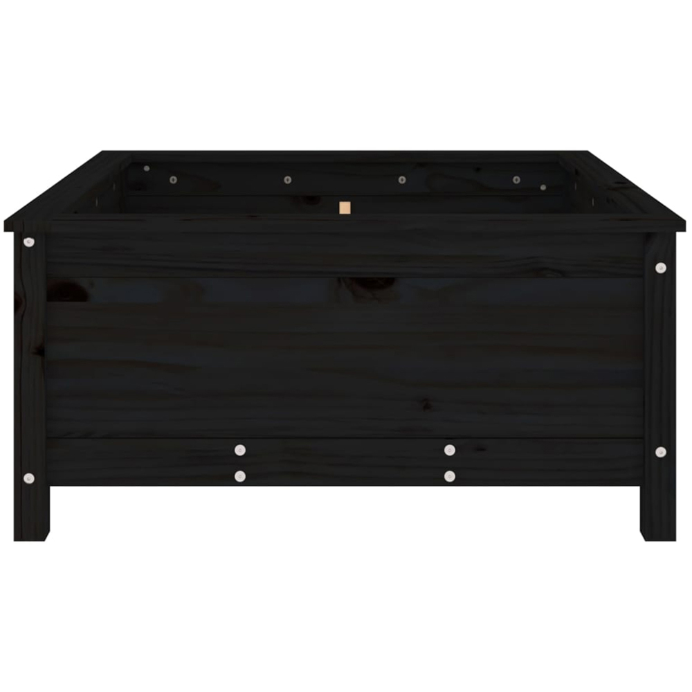 vidaXL Black Solid Pine Wood Raised Garden Planter 39 x 82.5 x 82.5cm Image 5