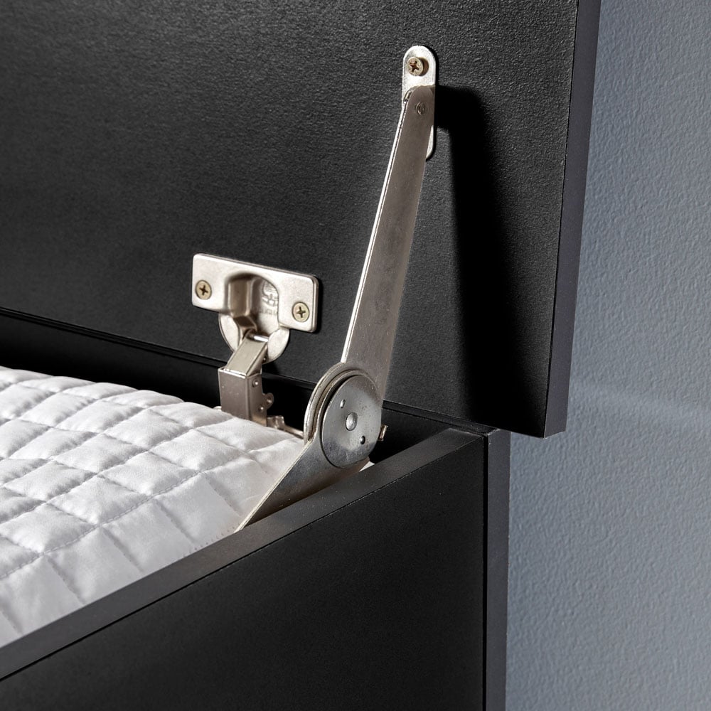 Home Source Malmo Black Ottoman Chest Image 4