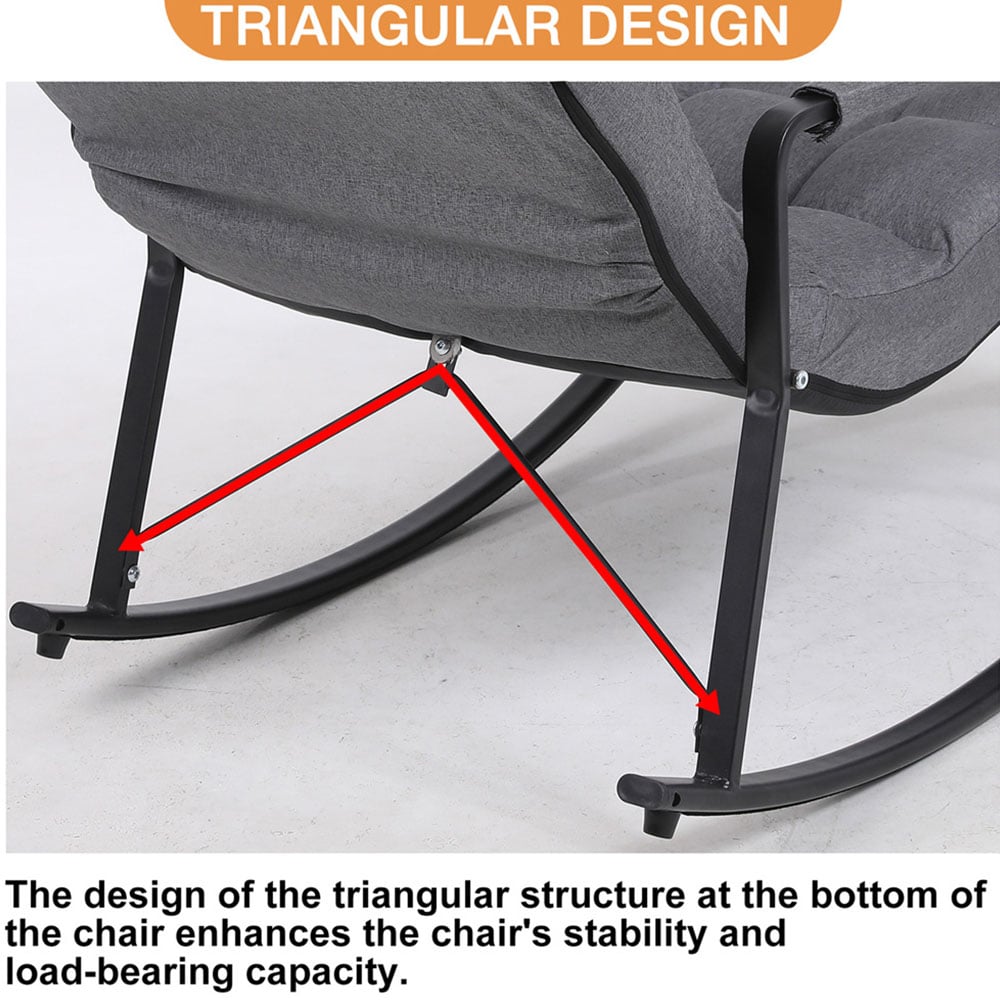 Furniture One Grey Adjustable Chaise Lounge Armchair Image 7