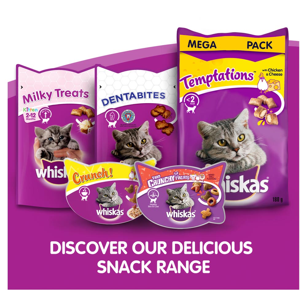 Whiskas Crunch Tasty Topping Adult Cat Treat Biscuits 100g Image 8