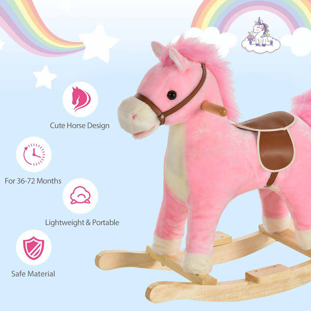 Tommy Toys Rocking Horse Pony Toddler Ride On Pink Image 5