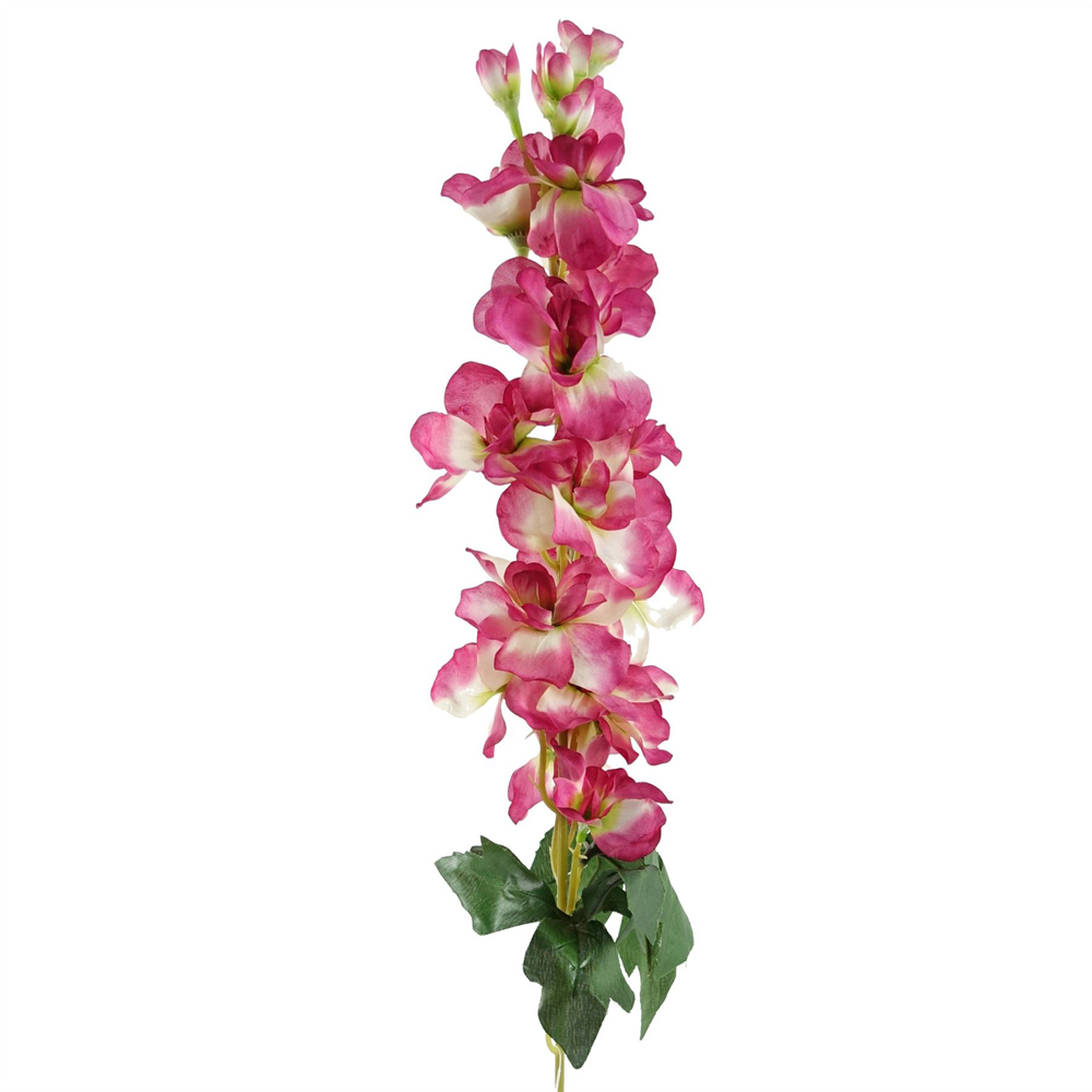 Leaf Dark Pink Delphinium Single Stem Artificial Flower 2.5ft 6 Pack Image 4