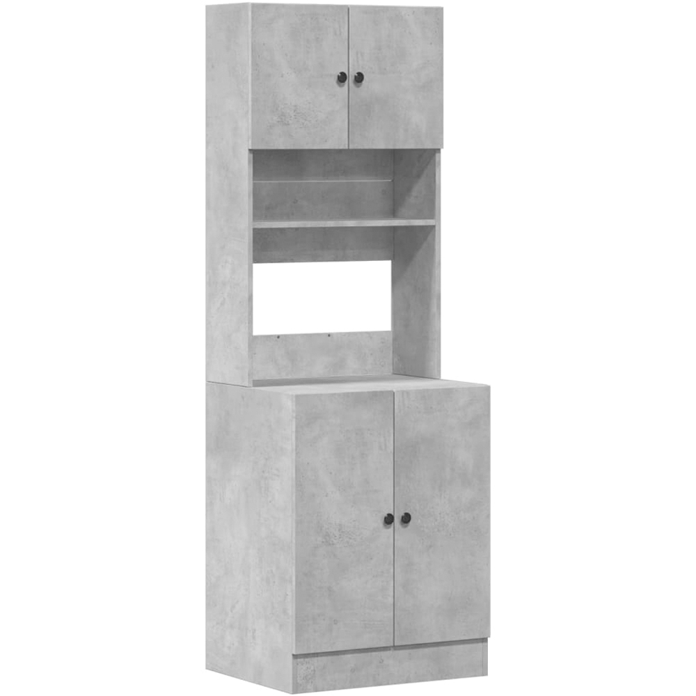 vidaXL 4 Door Single Shelf Concrete Grey Kitchen Cabinet Image 2
