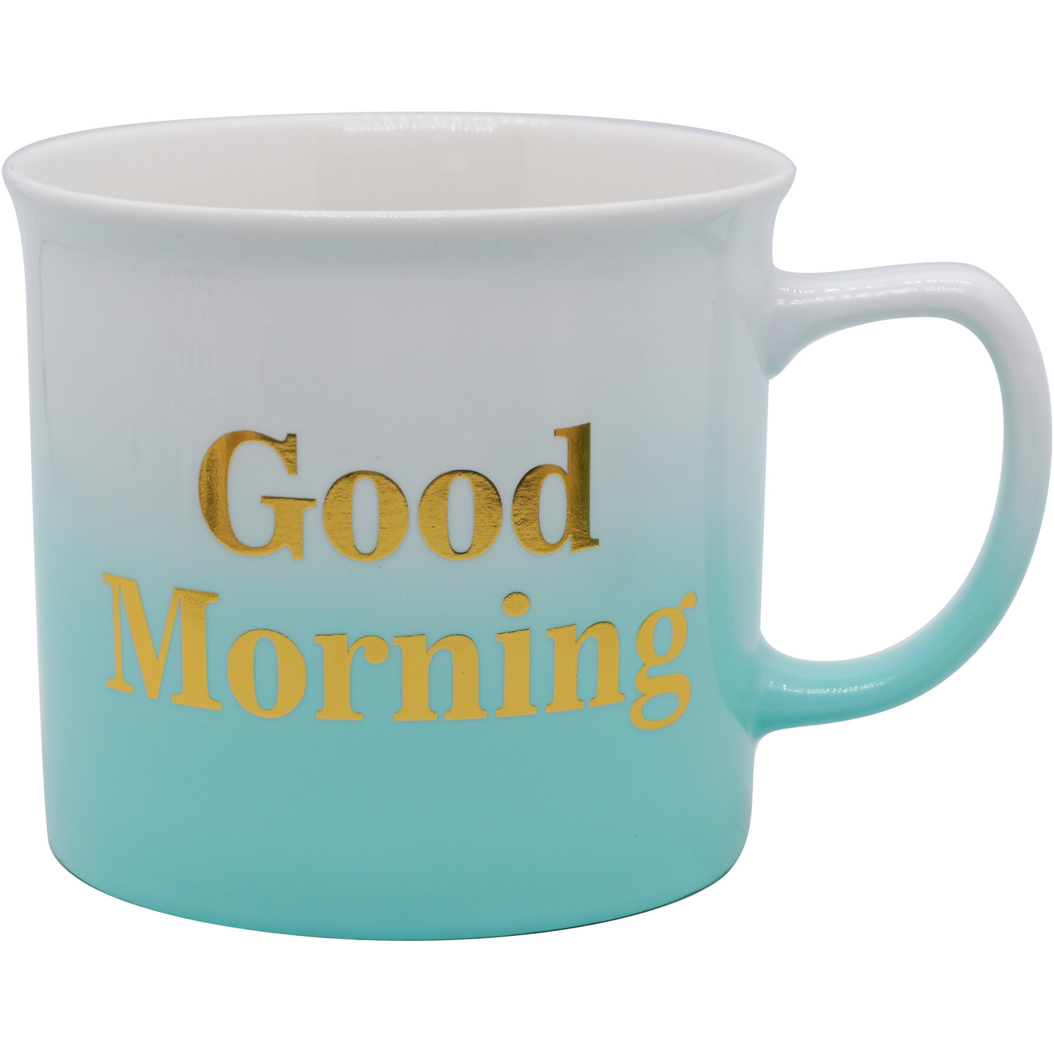 Good Morning Gold Ombre Mug - Blue Image