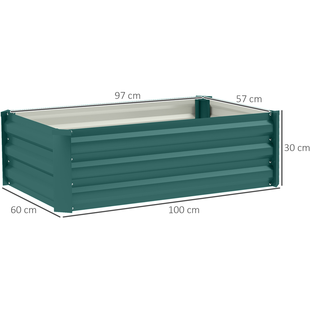Outsunny Green Galvanised Raised Garden Bed Set of 2 Image 7
