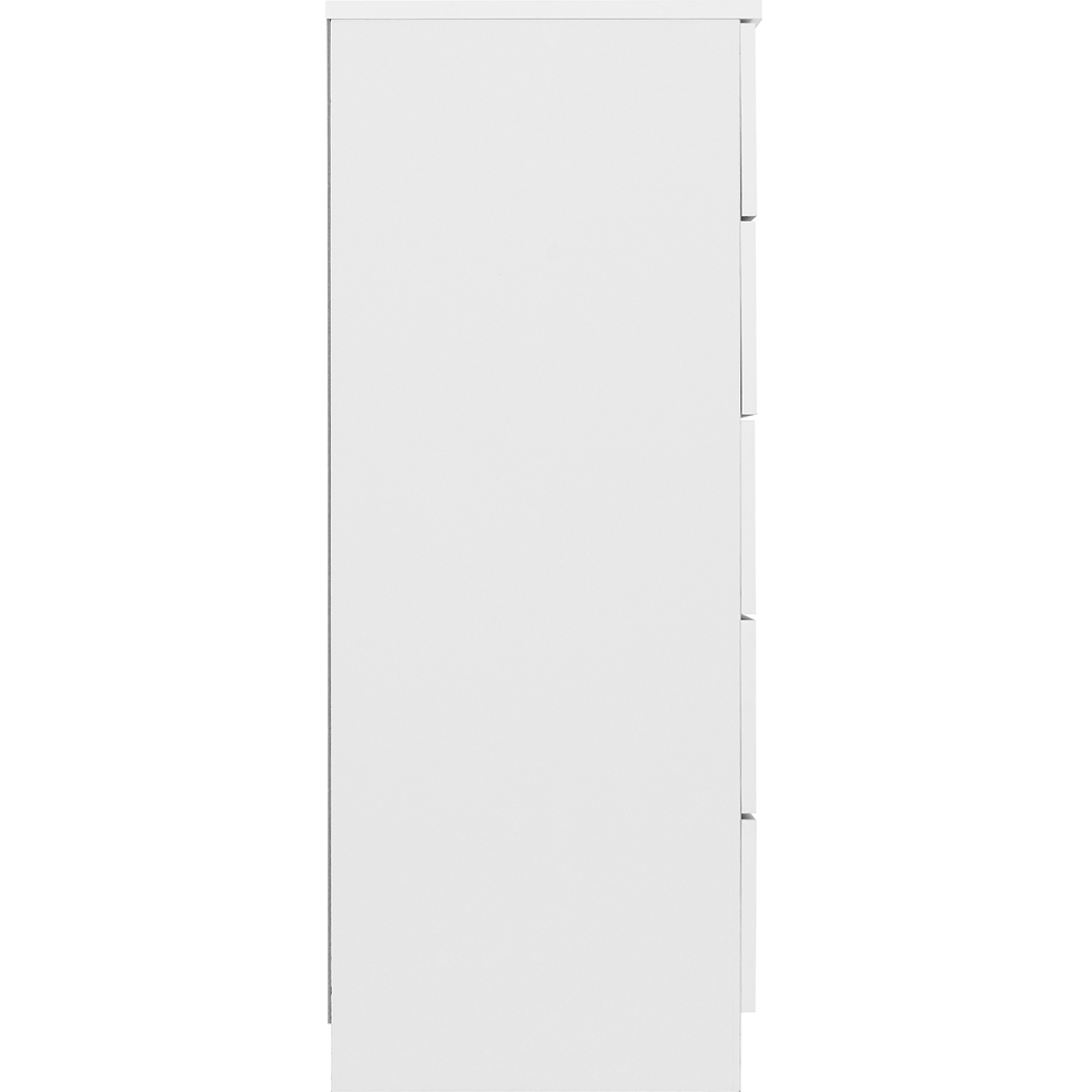 Seconique Dakota 5 Drawer White Storage Chest Image 5
