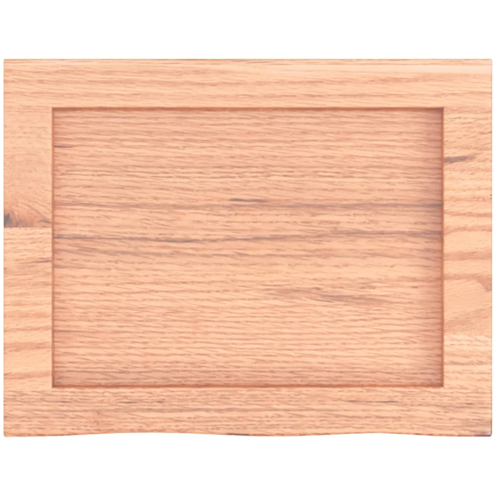 vidaXL 40 x 30 x 4cm Light Brown Treated Solid Wood Oak Wall Shelf Image 4