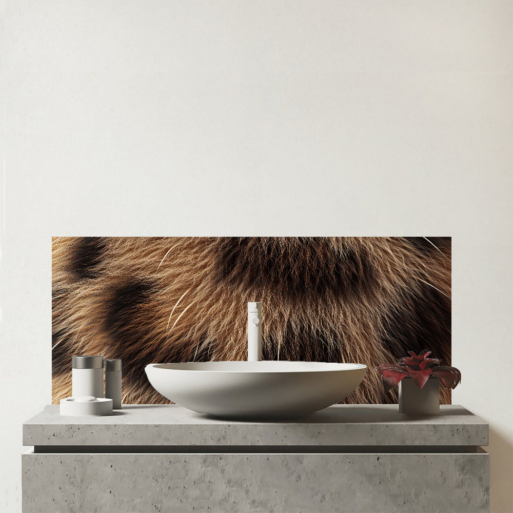 Warren Reed Designer Tabby Fur Print Bathroom Splashback 25 x 60cm Image 1
