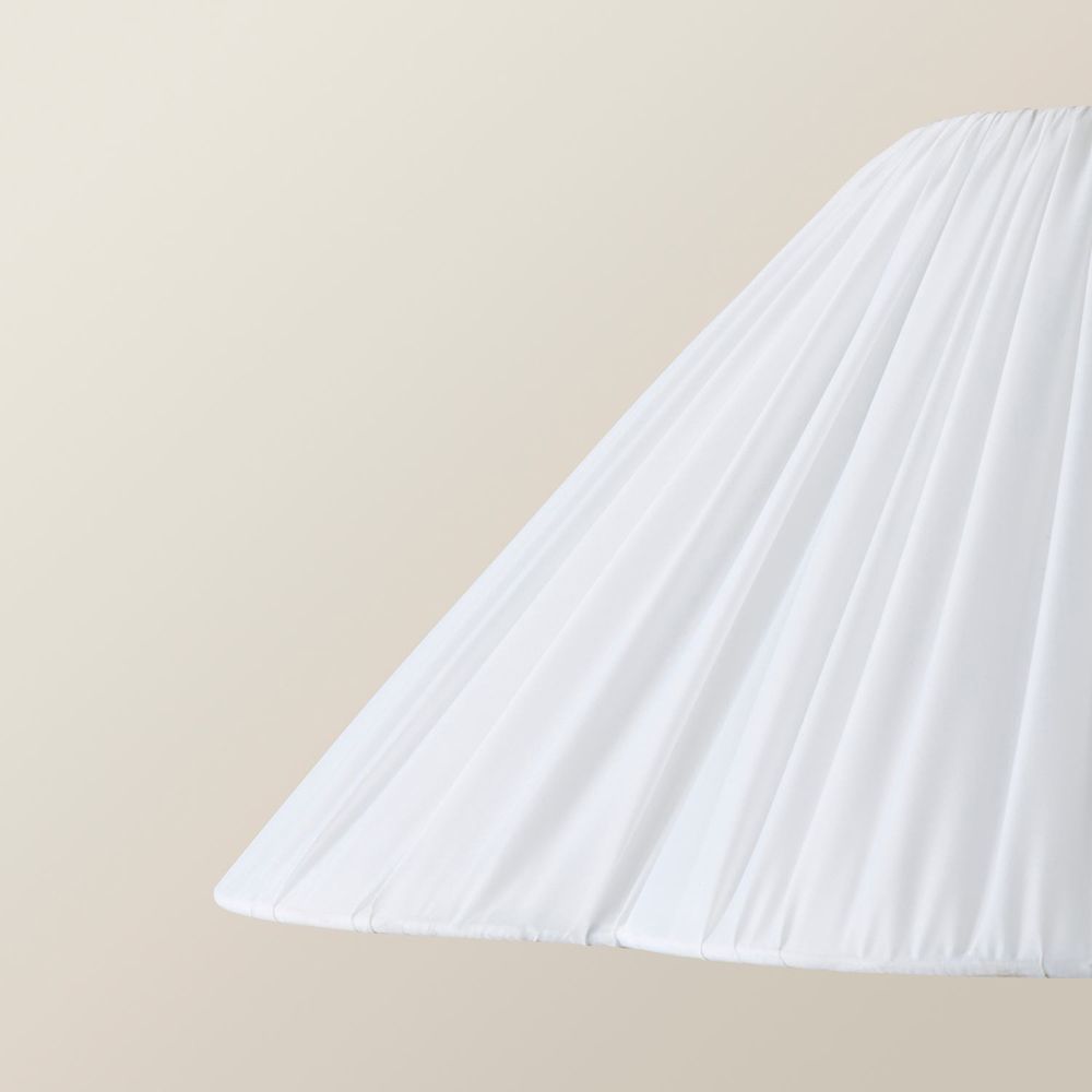 ValueLights Posie White Gathered Tapered Wave Easy Fit Pendant Lamp Shade 50cm Image 4