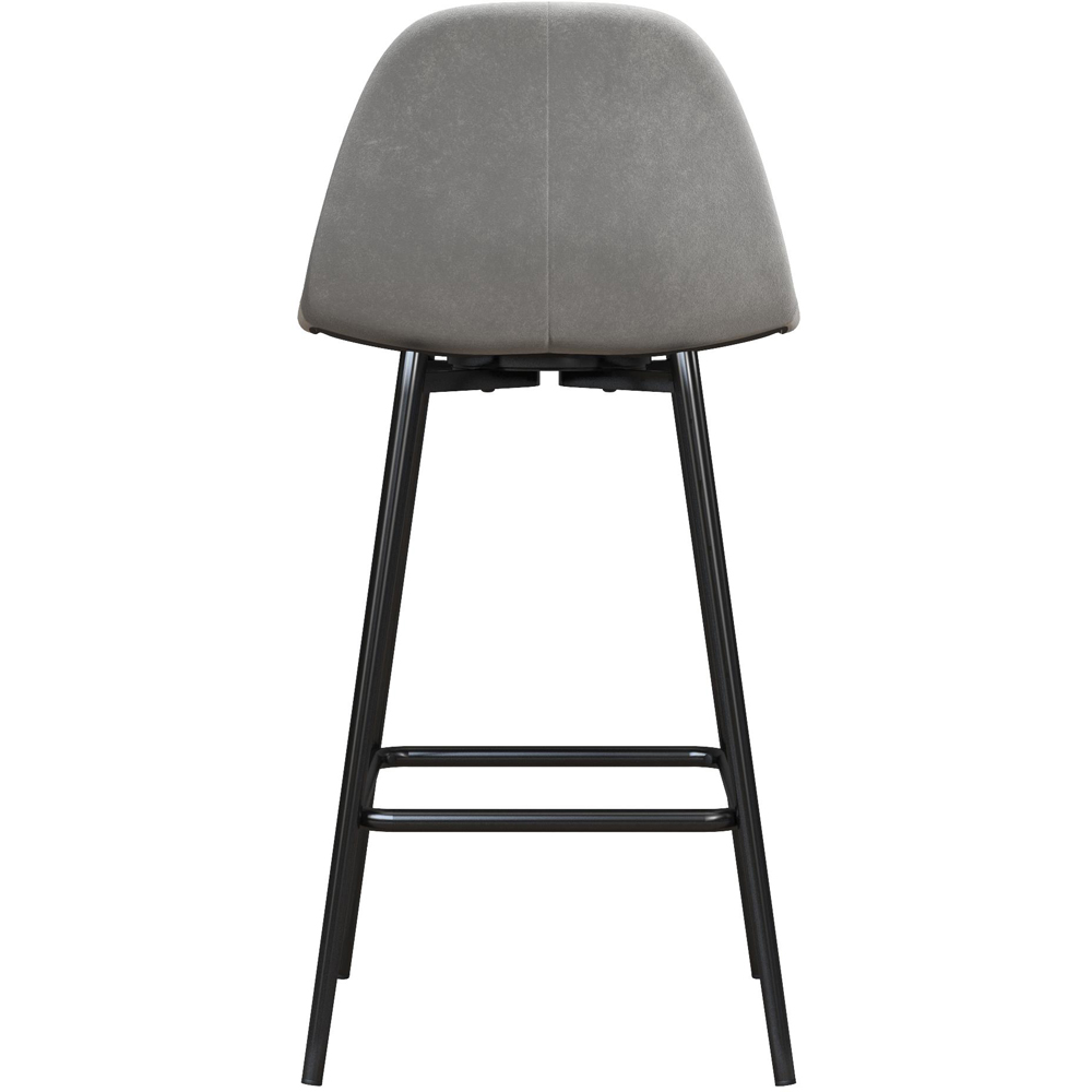 Dorel Calvin Grey Upholstered Counter Stool Image 3